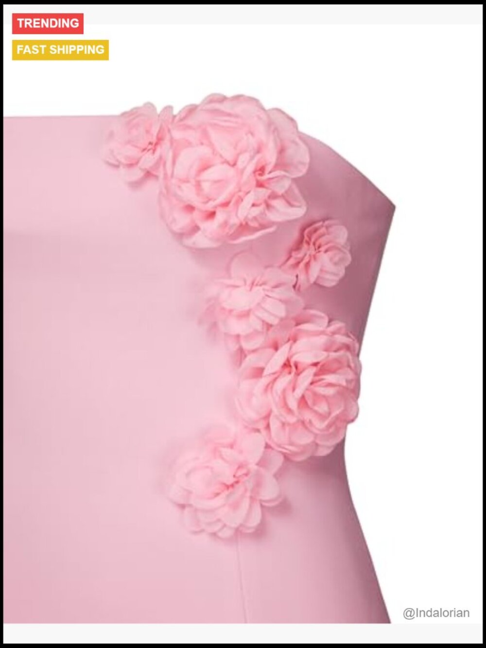 Strapless Dress Polyester Spandex Non-Stretch Hand Wash - Picture 6 of 7